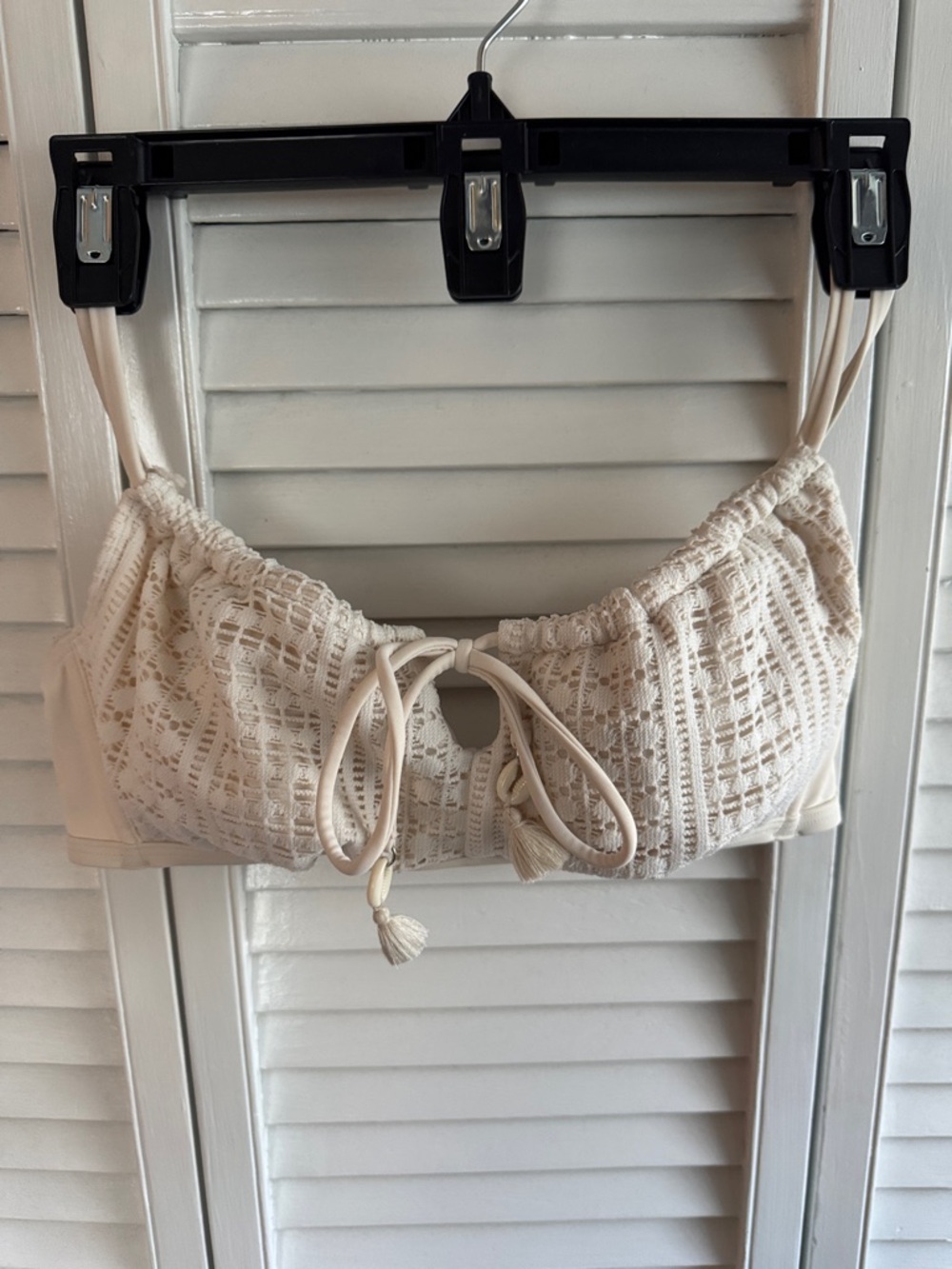 wild fable Cream Crochet Bikini Top
